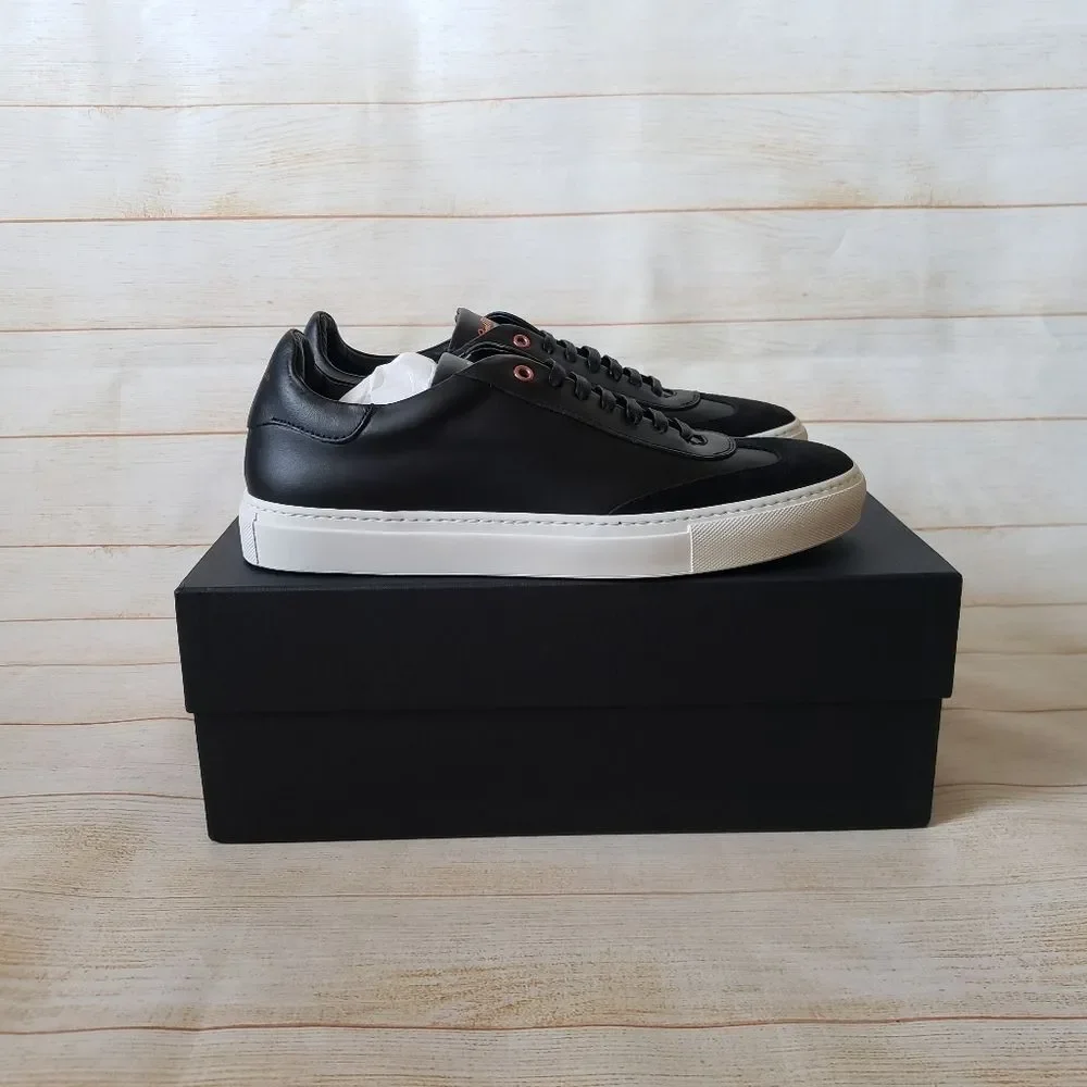 Good Man Brand Legend Court Nappa Italy Leather Suede Black Sneakers Size 10